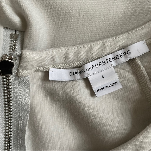 Diane Von Furstenberg Light Grey Fit & Flare Dress Size 4 - Picture 5 of 10